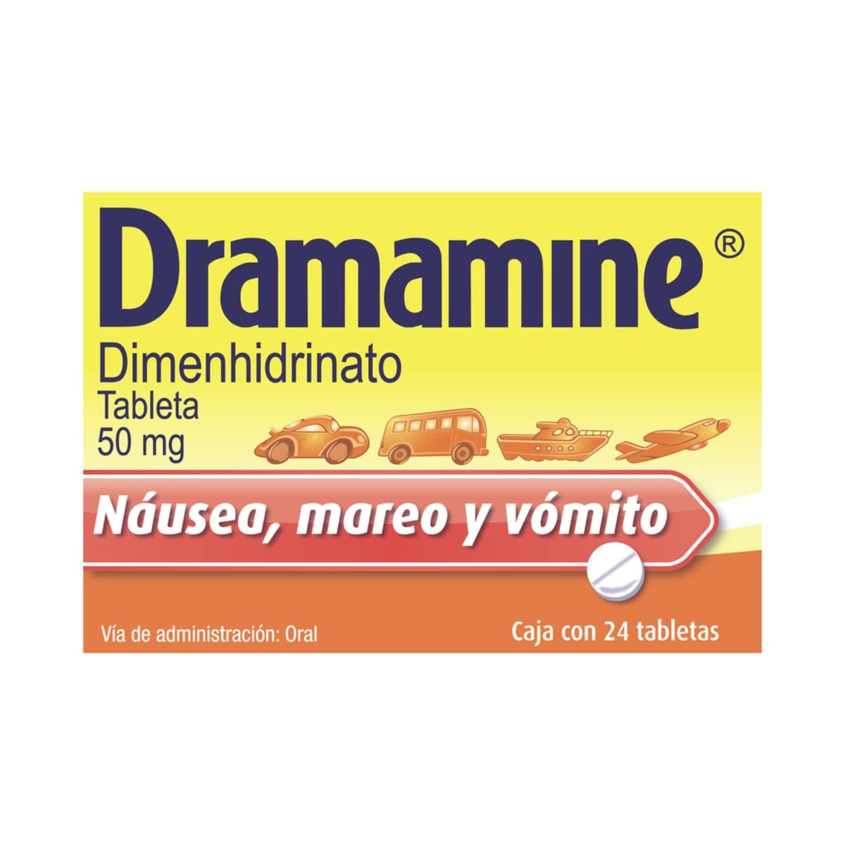 7501007532363_01 DRAMAMINE 24 TABS OTC - Image 1
