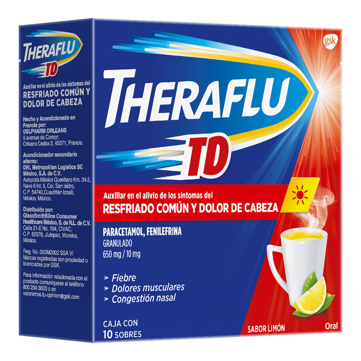 7501065008459_01 THERAFLU EXT-TD ROJO 10SB ECONOPACK - Image 1