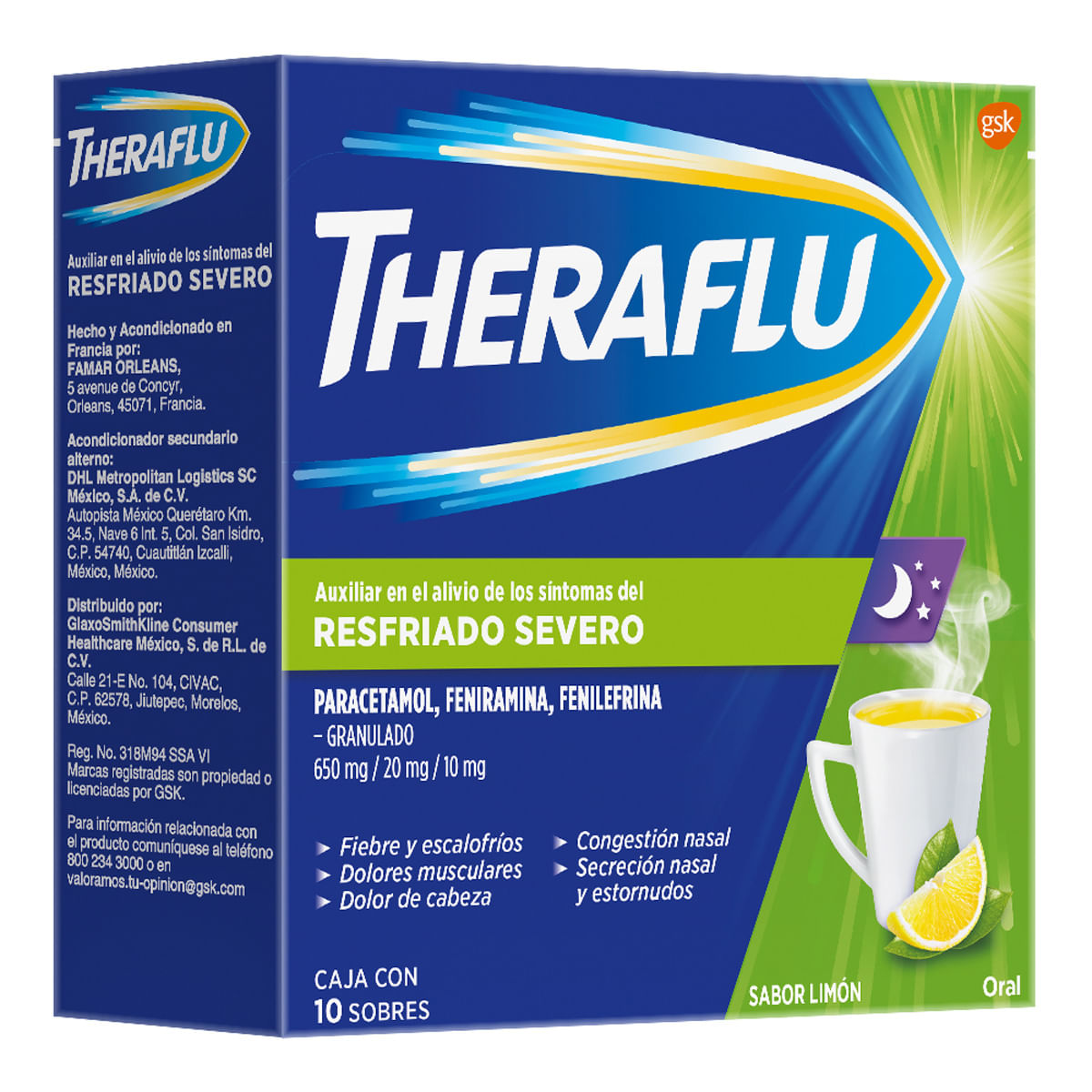 7501065008473_01 THERAFLU EXVERDE 10MG 10SB ECONPACK - Image 1