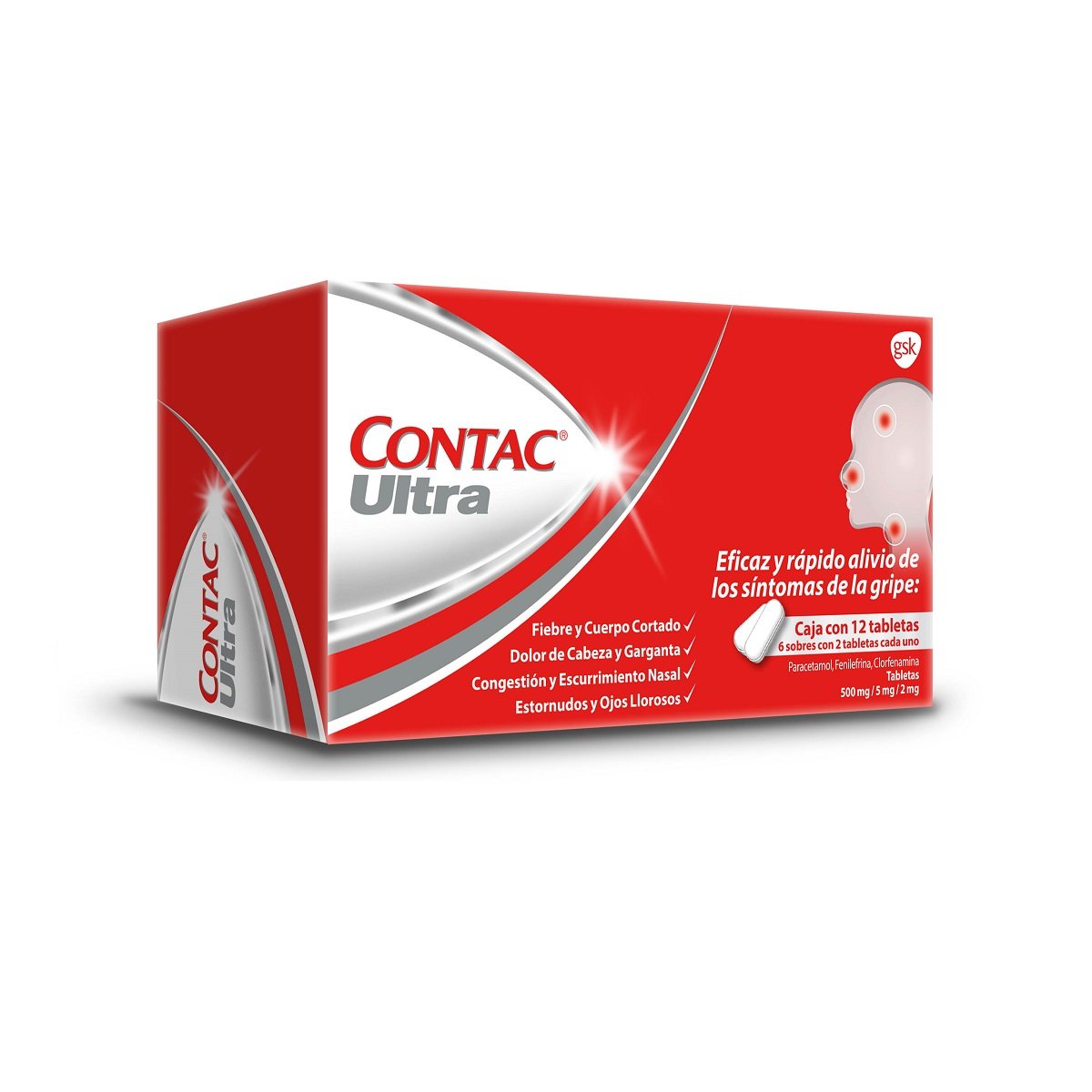 7501065060891_01 CONTAC ULTRA 12 TABS 500MG - Image 1