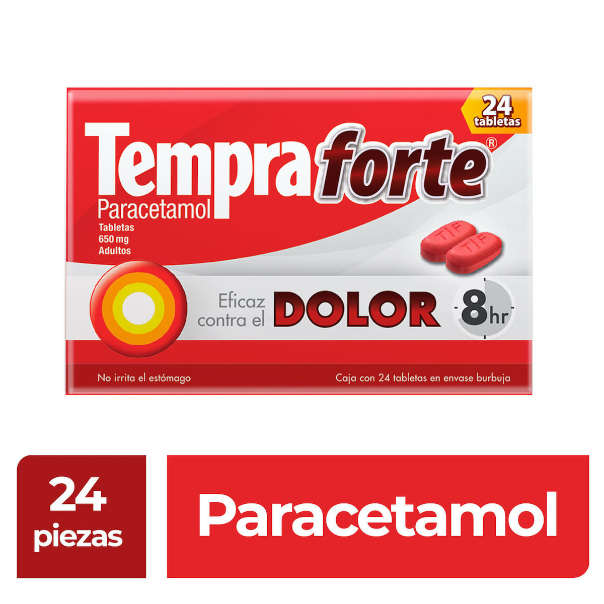 7501095452505_01 TEMPRA FORTE 24 GRAG 650MG - Image 1