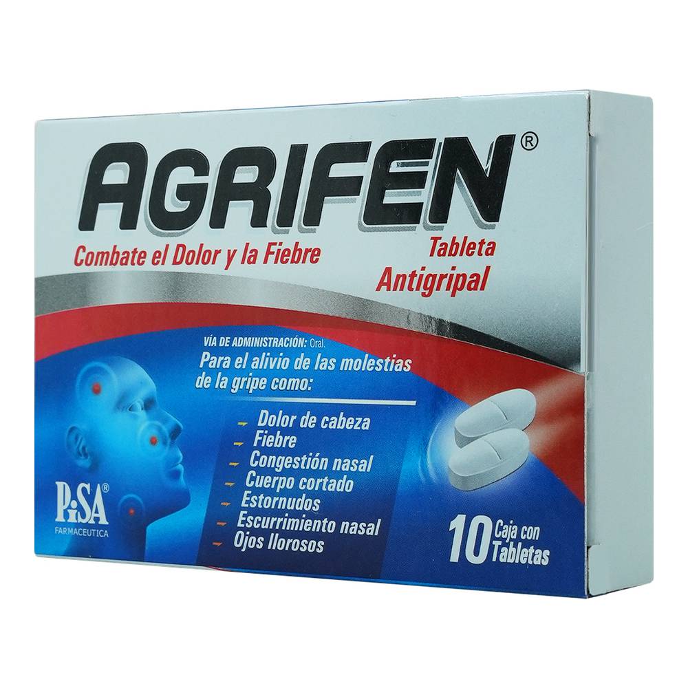 7501125116810_01 AGRIFEN 10 TABLETAS - Image 1