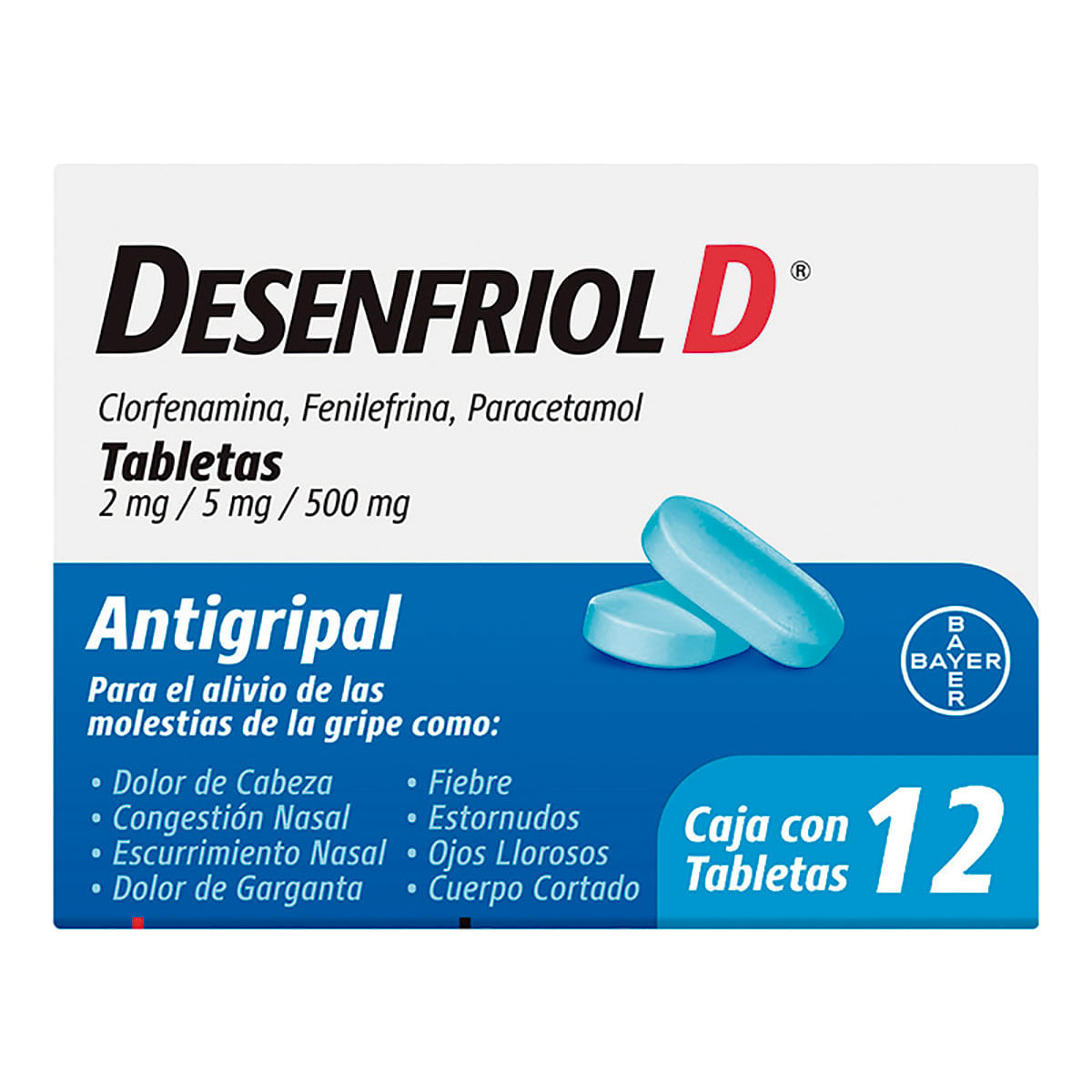 7502276040375_01 DESENFRIOL-D 12 TAB - Image 1