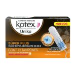 TAMPONES KOTEX UNIK SUPERPLUSC/12