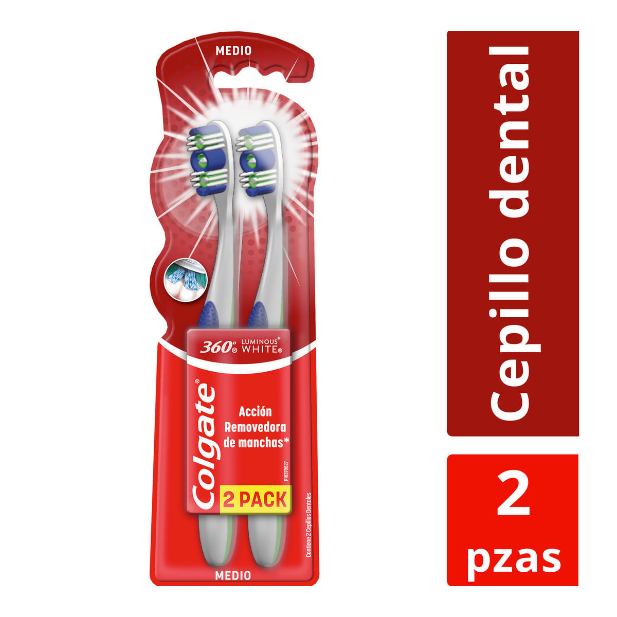 7509546055152_01 CEP DENT COLGATE LUMIN WHITE MED2X1 - Image 1